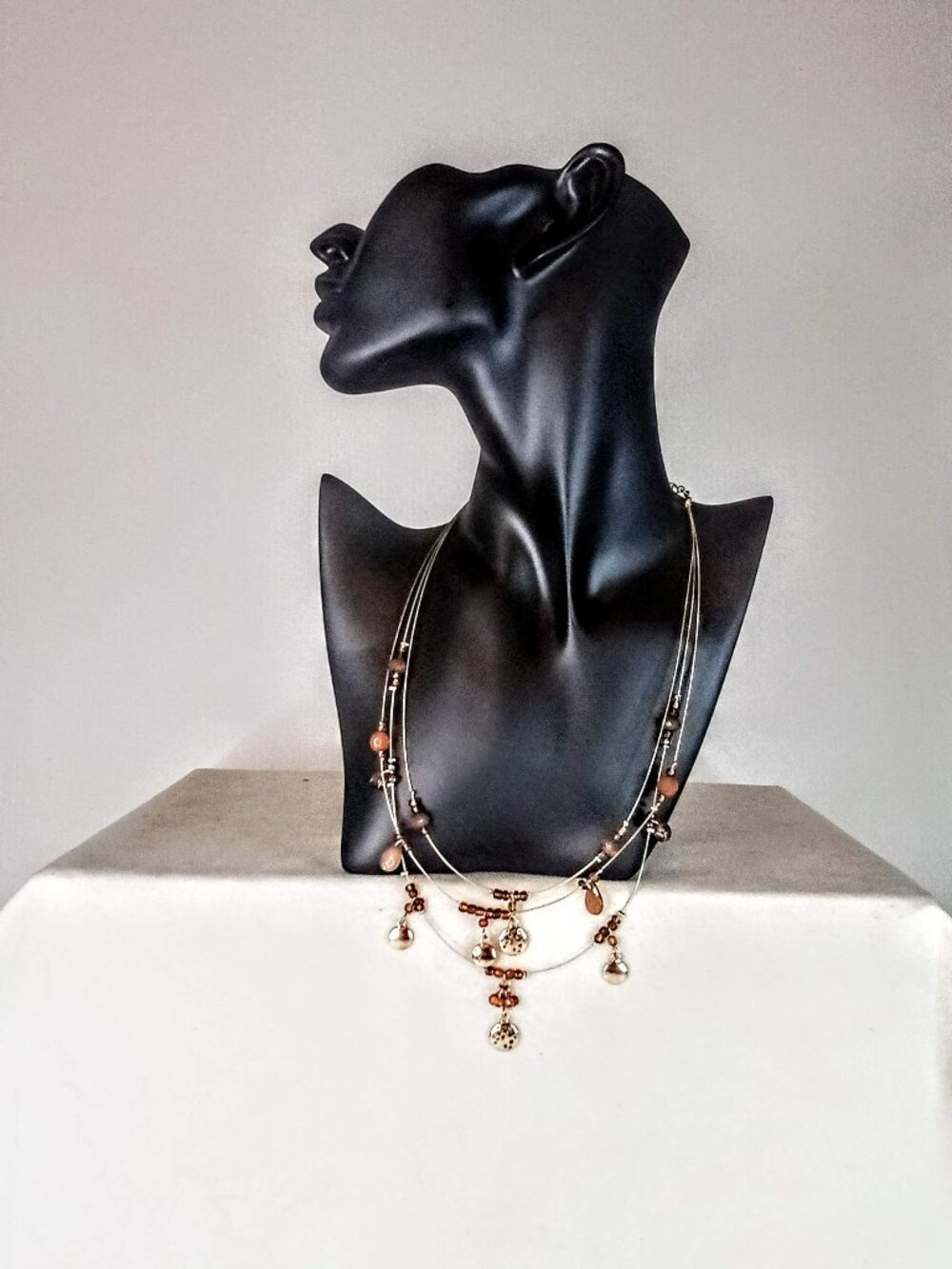 New Multi-Strand Necklace (Orange)